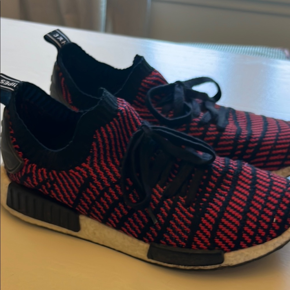 Adidas Red and Black fly Knit Sneakers